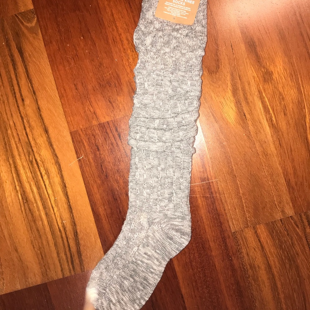 over the knee cute gray american eagle boot socks